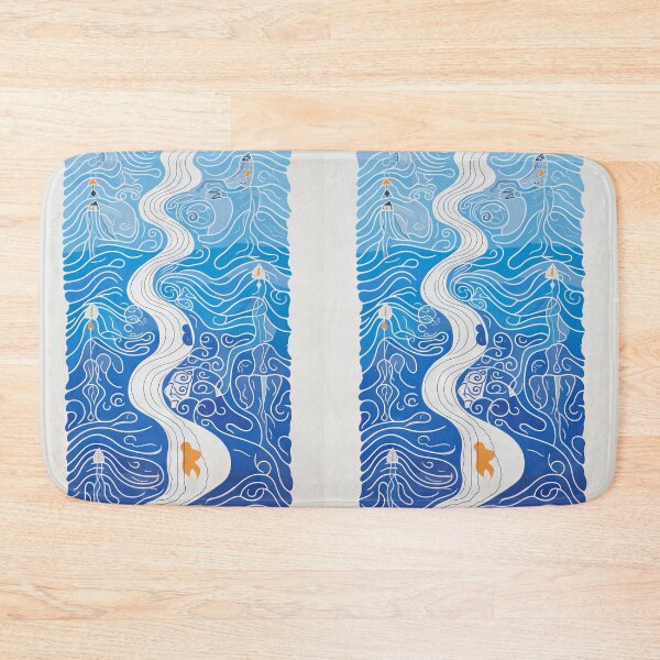 Item preview, Harmonious Mantas and Watercolors: An Asian-inspired Abstraction designed and sold by Piotrek0001.