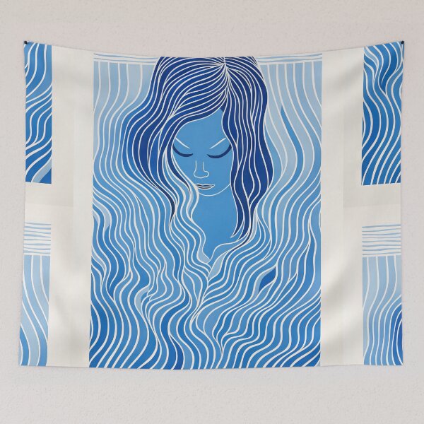 Item preview, Harmonious Mantas and Watercolors: An Asian-inspired Abstraction designed and sold by Piotrek0001.