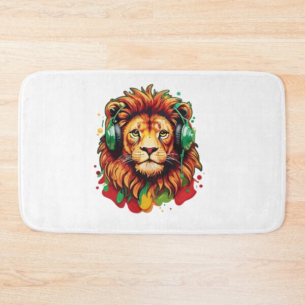 Item preview, Reggae Lion with Headphones designed and sold by reggaeartgifts.