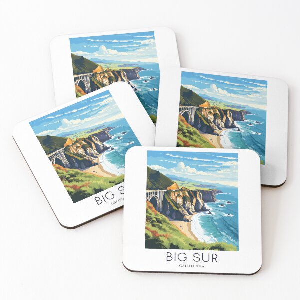 Item preview, A Pop Art Travel Print of Big Sur - California - US  designed and sold by StudioRedKoala.