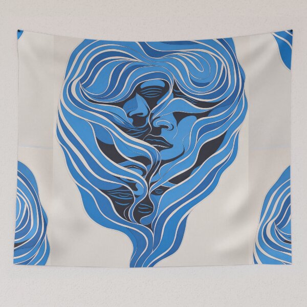 Item preview, Harmonious Mantas and Watercolors: An Asian-inspired Abstraction designed and sold by Piotrek0001.