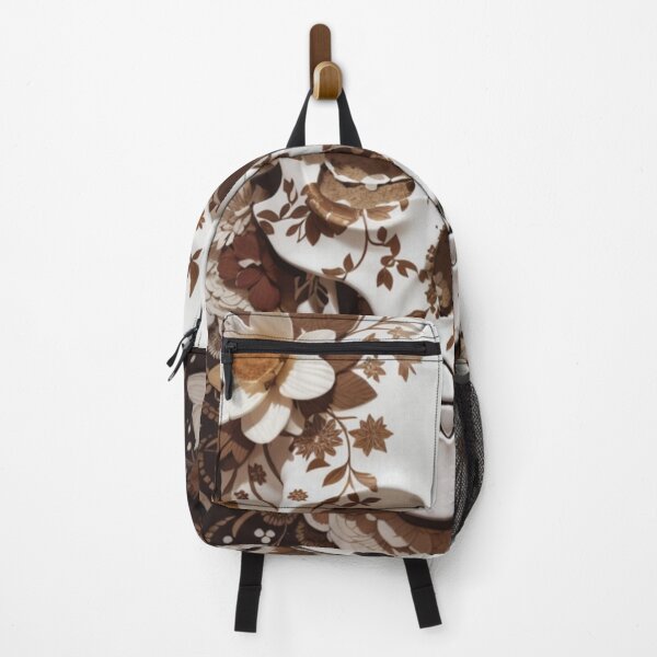 Item preview, Elegance in Decay: Brown Floral Skull Art designed and sold by ArtemExpressio.