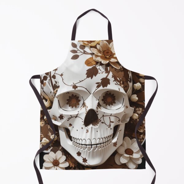 Item preview, Skeletal Bloom: A Brown Flowered Skull Creation designed and sold by ArtemExpressio.