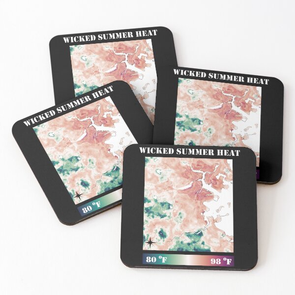 Item preview, Climate Change: Boston Summer Evening Urban Heat in watermelon designed and sold by DreamingBeetle.