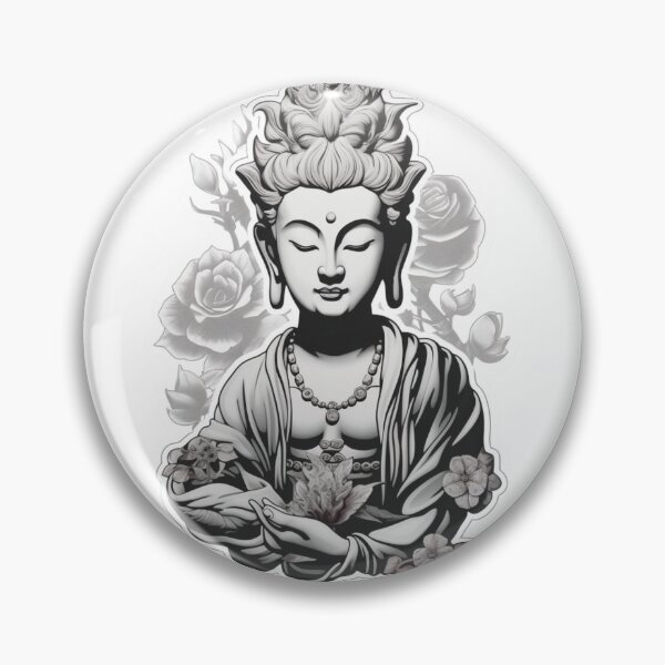 Item preview, Black White buddha Modern art 3D, Digital Art designed and sold by MartynGrey.