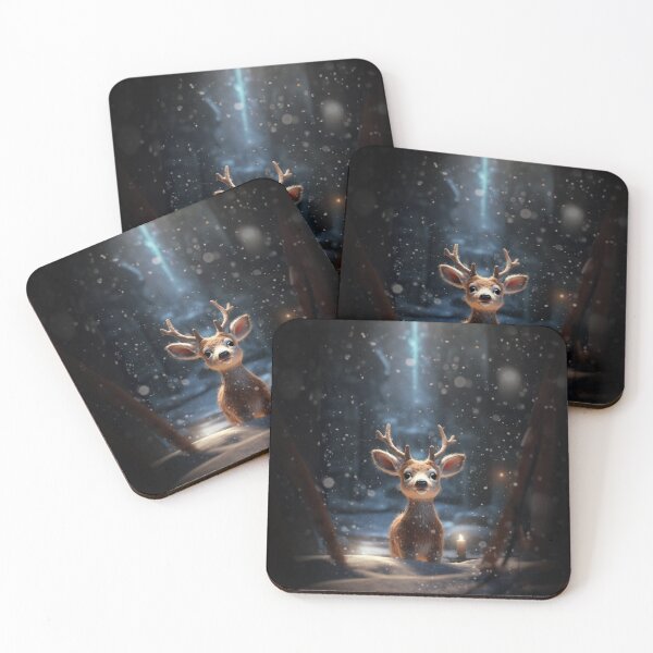 Item preview, Cute reindeer in the snowy forest designed and sold by creationen-surihs.
