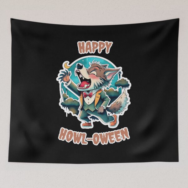 Item preview, Happy Howl-oween designed and sold by EmpireUnknown.