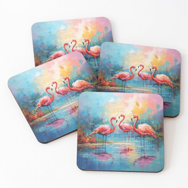Item preview, Three flamingos water color painting  designed and sold by windylize.