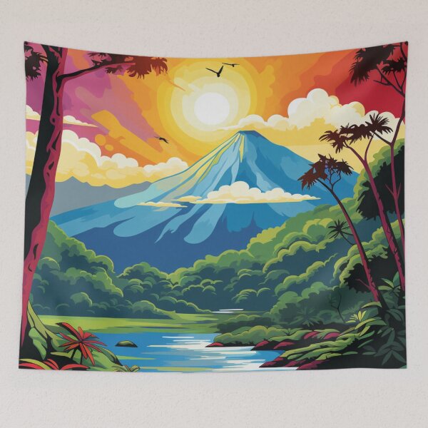 Item preview, A Pop Art Travel Print of the Arenal Volcano - Costa Rica  designed and sold by StudioRedKoala.