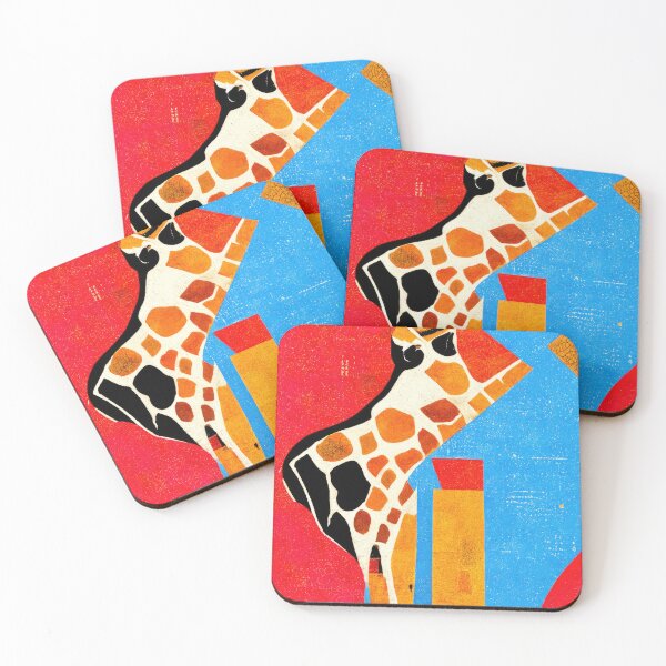Item preview, Simplistic & Minimalistic African Giraffe Art Collection designed and sold by ArtificialGenes.
