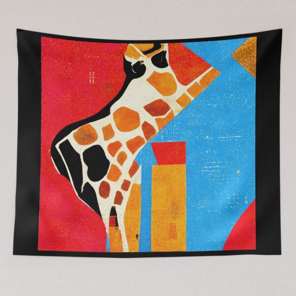 Item preview, Simplistic & Minimalistic African Giraffe Art Collection designed and sold by ArtificialGenes.