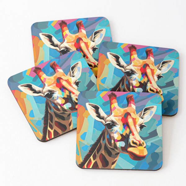 Item preview, Simplistic & Minimalistic African Giraffe Art Collection designed and sold by ArtificialGenes.