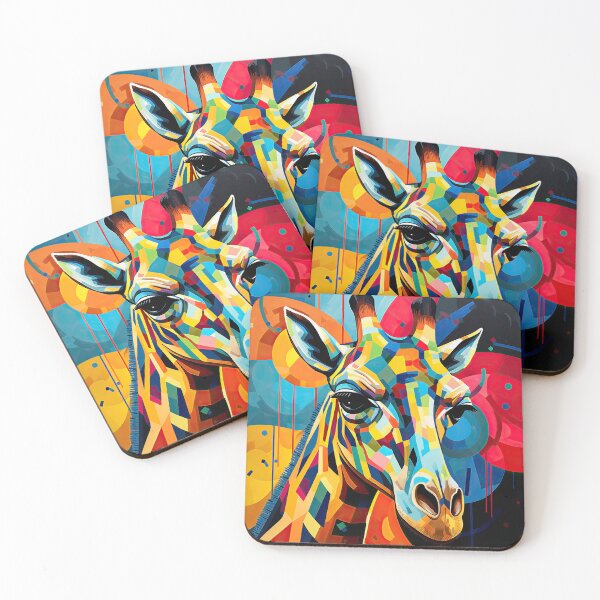 Item preview, Simplistic & Minimalistic African Giraffe Art Collection designed and sold by ArtificialGenes.