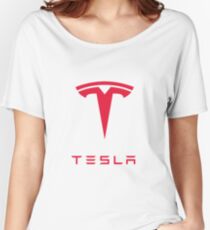 Tesla Logo Women's Relaxed Fit T-Shirt