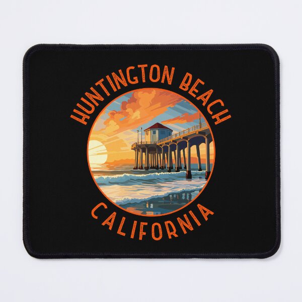 Item preview, Huntington Beach California Retro Distressed Circle designed and sold by KrisSidDesigns.