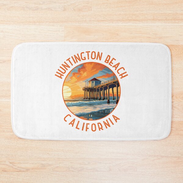 Item preview, Huntington Beach California Retro Distressed Circle designed and sold by KrisSidDesigns.