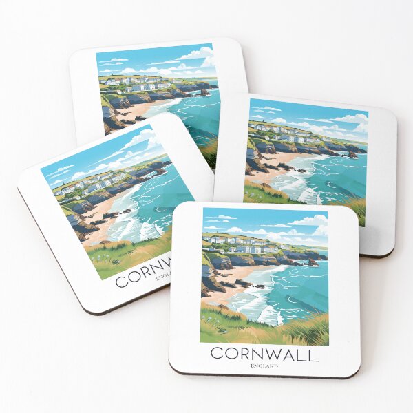 Item preview, A Pop Art Travel Print of Cornwall - England  designed and sold by StudioRedKoala.