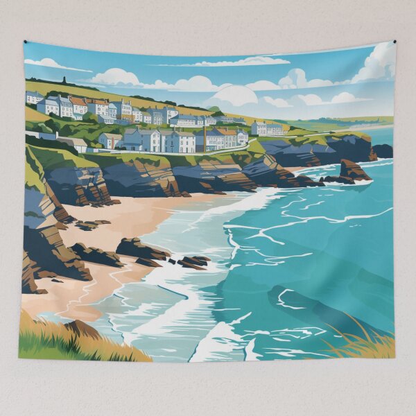 Item preview, A Pop Art Travel Print of Cornwall - England  designed and sold by StudioRedKoala.