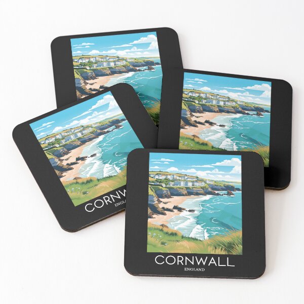 Item preview, A Pop Art Travel Print of Cornwall - England  designed and sold by StudioRedKoala.