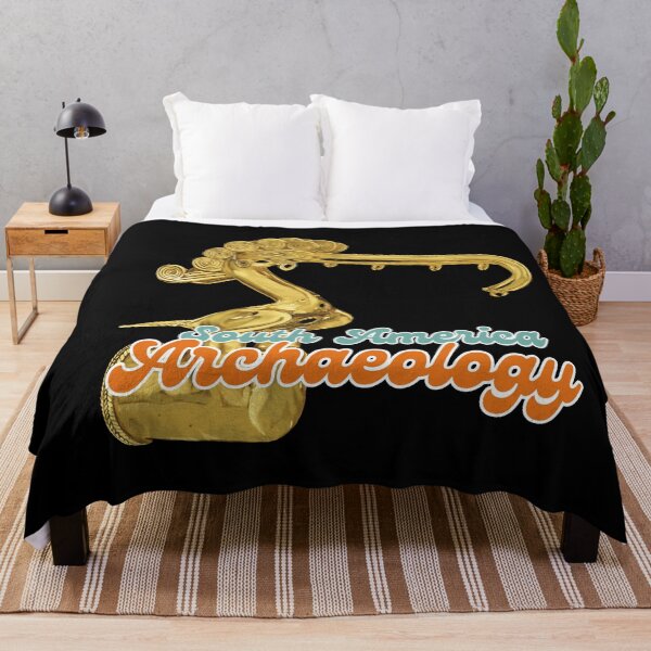 Item preview, South America Archaeology - Illustration of Prehispanic Bird Artifact in Gold with message "South America Archaeology" ​​- Retro Art designed and sold by Carola-art.