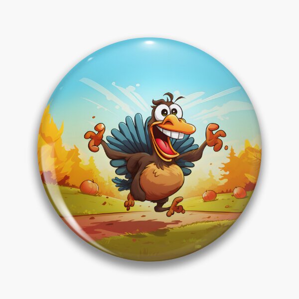 Item preview, Panic running cartoon turkey on western background designed and sold by workshoot.