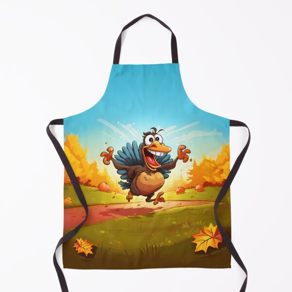 Item preview, Panic running cartoon turkey on western background designed and sold by workshoot.