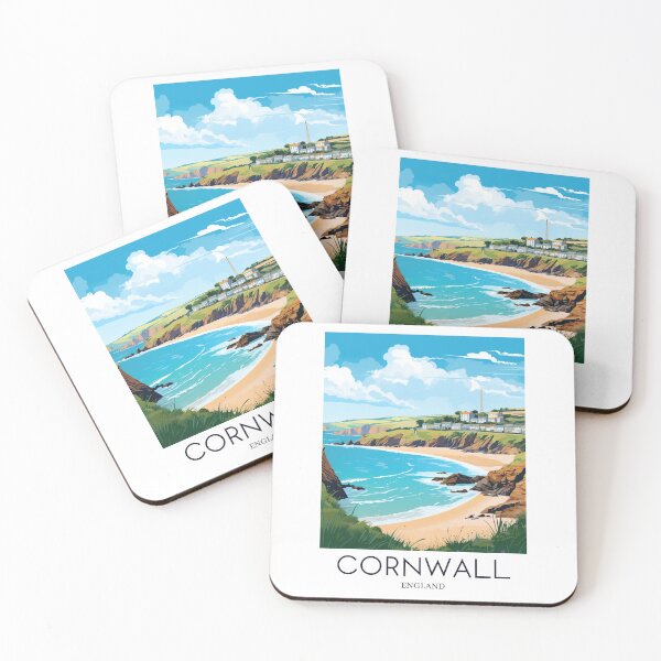 Item preview, A Pop Art Travel Print of Cornwall - England  designed and sold by StudioRedKoala.