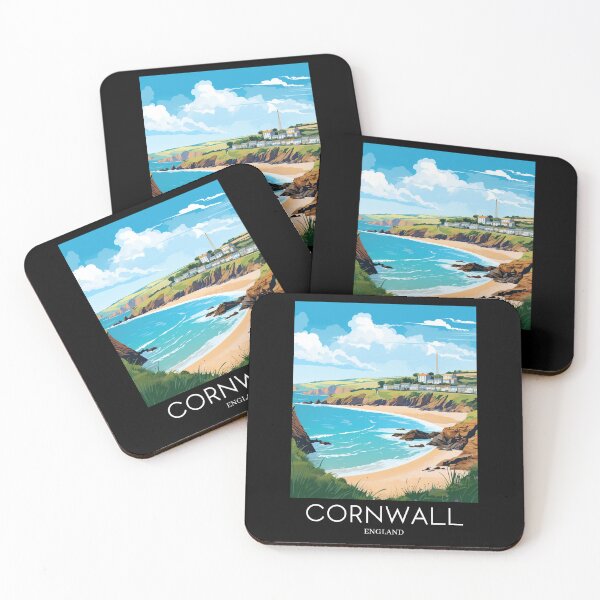 Item preview, A Pop Art Travel Print of Cornwall - England  designed and sold by StudioRedKoala.