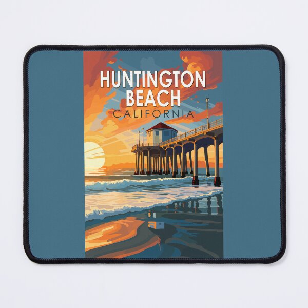 Item preview, Huntington Beach California Travel Art Vintage designed and sold by KrisSidDesigns.