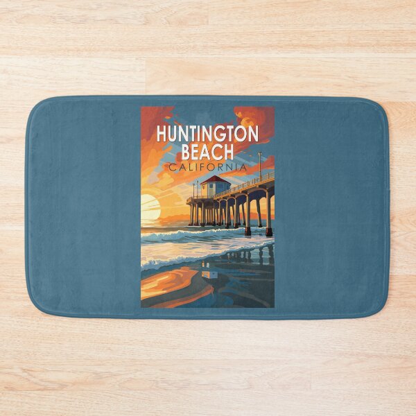 Item preview, Huntington Beach California Travel Art Vintage designed and sold by KrisSidDesigns.