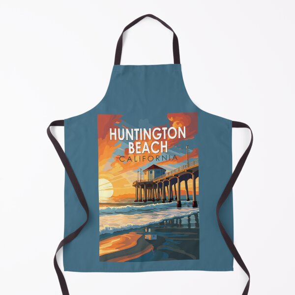 Item preview, Huntington Beach California Travel Art Vintage designed and sold by KrisSidDesigns.