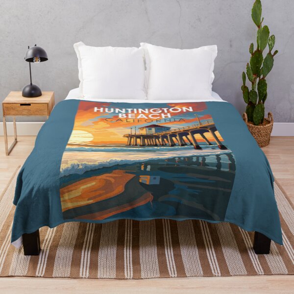 Item preview, Huntington Beach California Travel Art Vintage designed and sold by KrisSidDesigns.