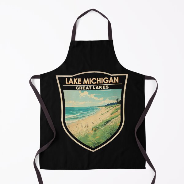 Item preview, Lake Michigan Travel Art Badge designed and sold by KrisSidDesigns.