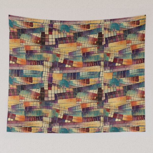Item preview, Modern Ikat Textile Art Pattern No7 designed and sold by Atomura.