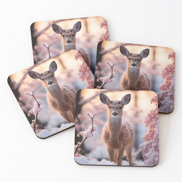 Item preview, Beautiful Winter Portrait of a Deer in a Snow-Covered Forest designed and sold by Domitian Tincaba.