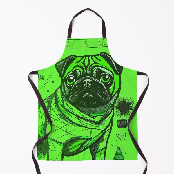 Item preview, Pug Sketchbook 9 GREEN designed and sold by RedBluffTraders.