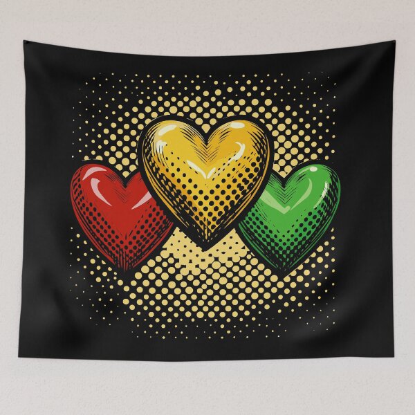 Item preview, Pop Art Reggae Hearts designed and sold by reggaeartgifts.