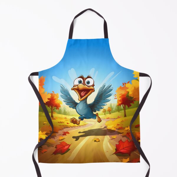 Item preview, Panic running cartoon turkey on western background designed and sold by workshoot.