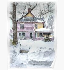 Victorian Snowstorm Poster
