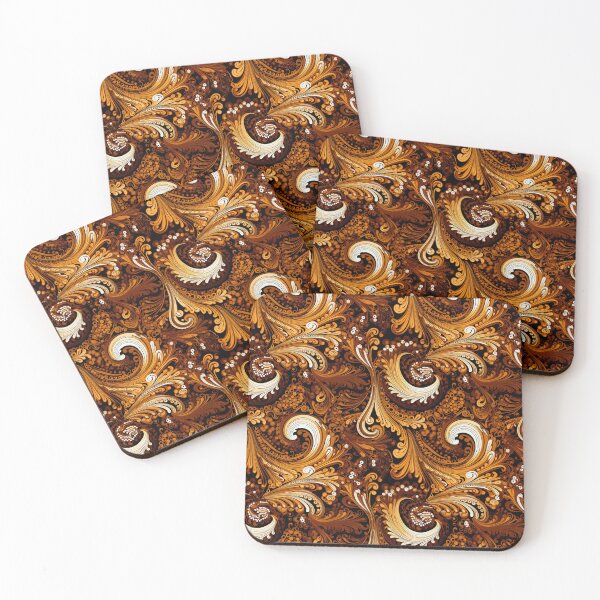 Item preview, Intricate Autumn Paisley Designs in Earthtone Hues designed and sold by Line Designs By Duck.