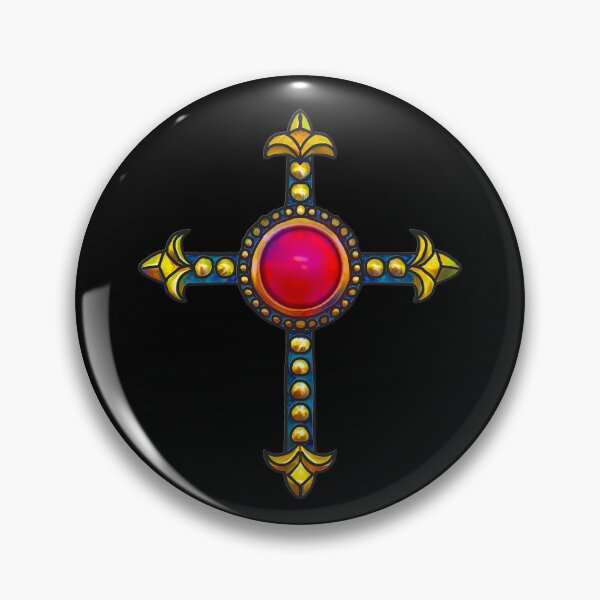 Item preview, Stained Glass Cross With Red Stone designed and sold by SoLunAgua ..