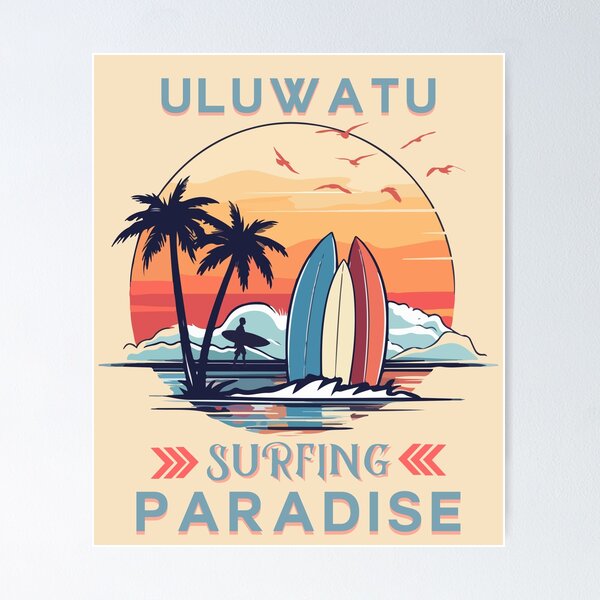 Aperçu de l'œuvre Paradis du surf à Uluwatu Bali créée et vendue par BaliChili.