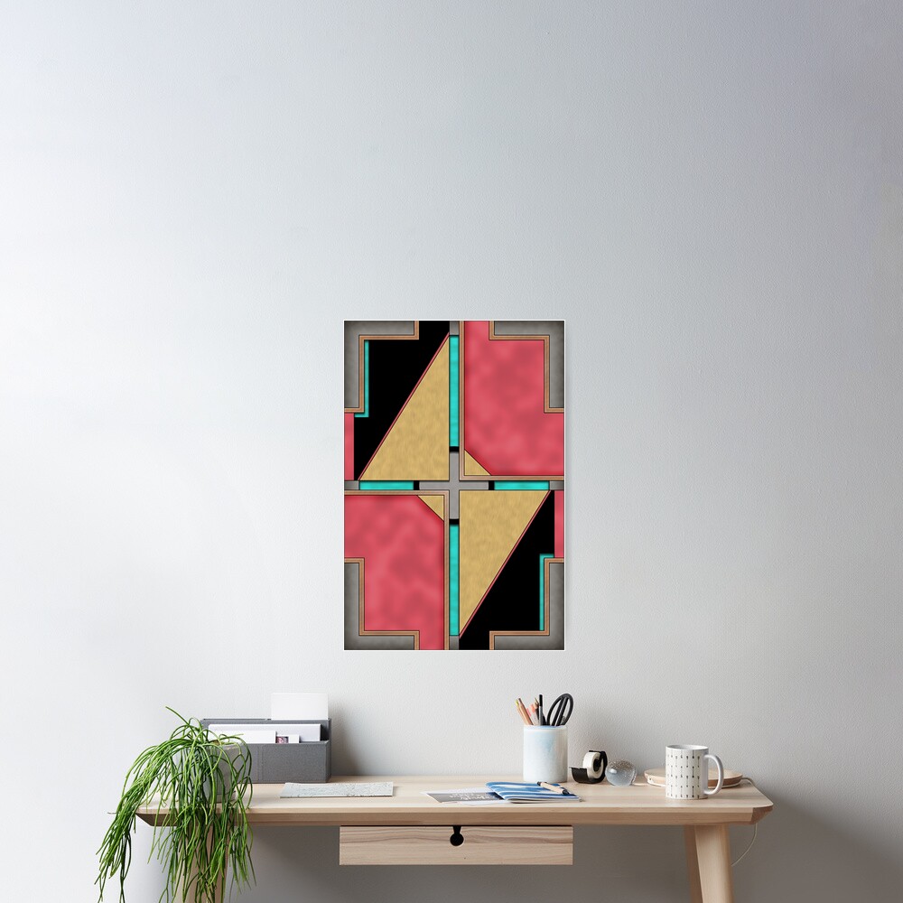 Quad - Geometric Abstract Design Poster