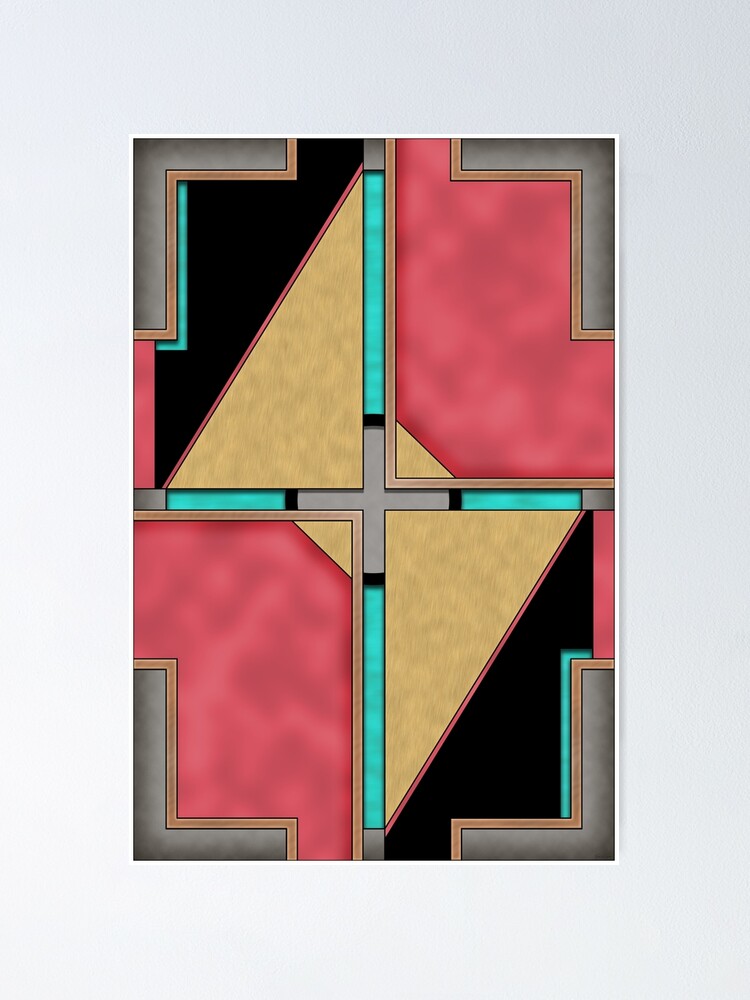 Alternate view of Quad - Geometric Abstract Design Poster