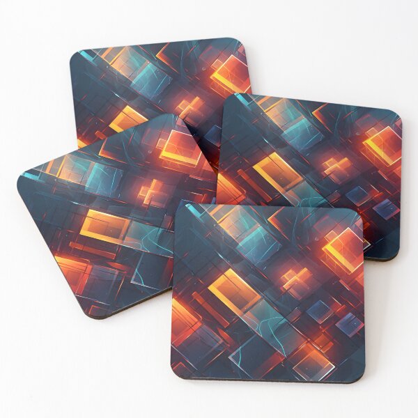 Item preview, Abstract colourful cube neon lava shapes  designed and sold by workshoot.
