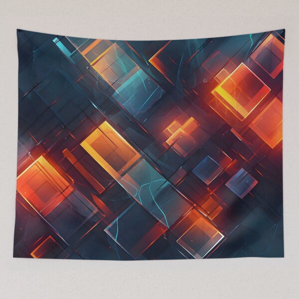 Item preview, Abstract colourful cube neon lava shapes  designed and sold by workshoot.
