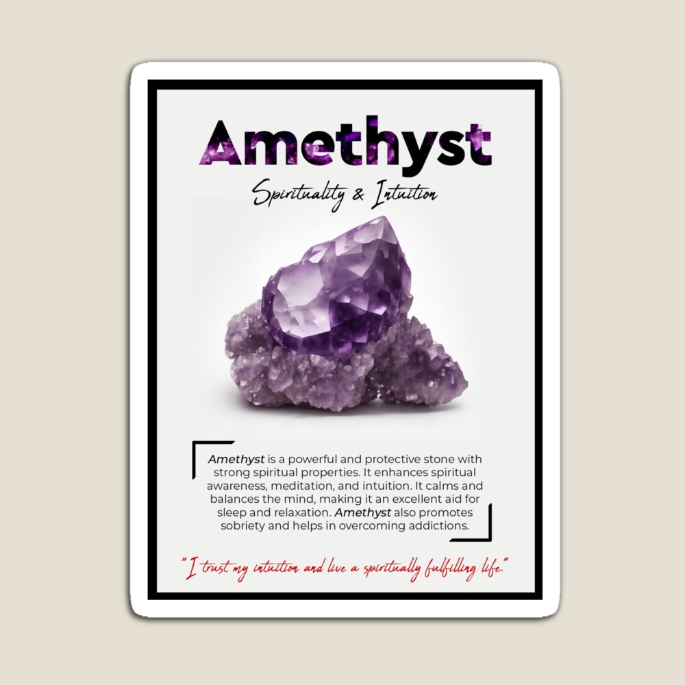 Amethyst Crystal Printable, Crystal Art, Crystal Print, Stone
