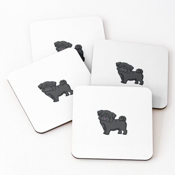 Item preview, cute pug (black) designed and sold by ChesssesShop.