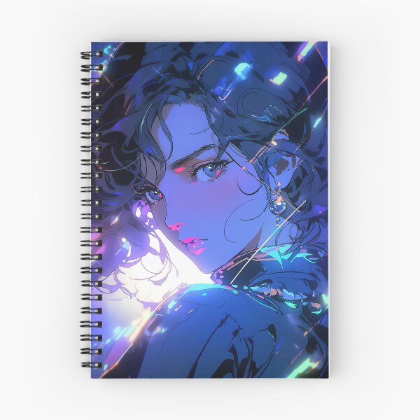 Item preview, Beautiful Glowing Neon Purple Anime Girl designed and sold by bubblegoth.