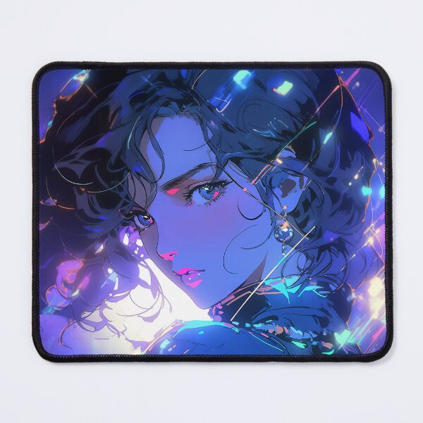 Item preview, Beautiful Glowing Neon Purple Anime Girl designed and sold by bubblegoth.